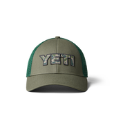 Yeti Camo Logo Badge Trucker Hat - Olive